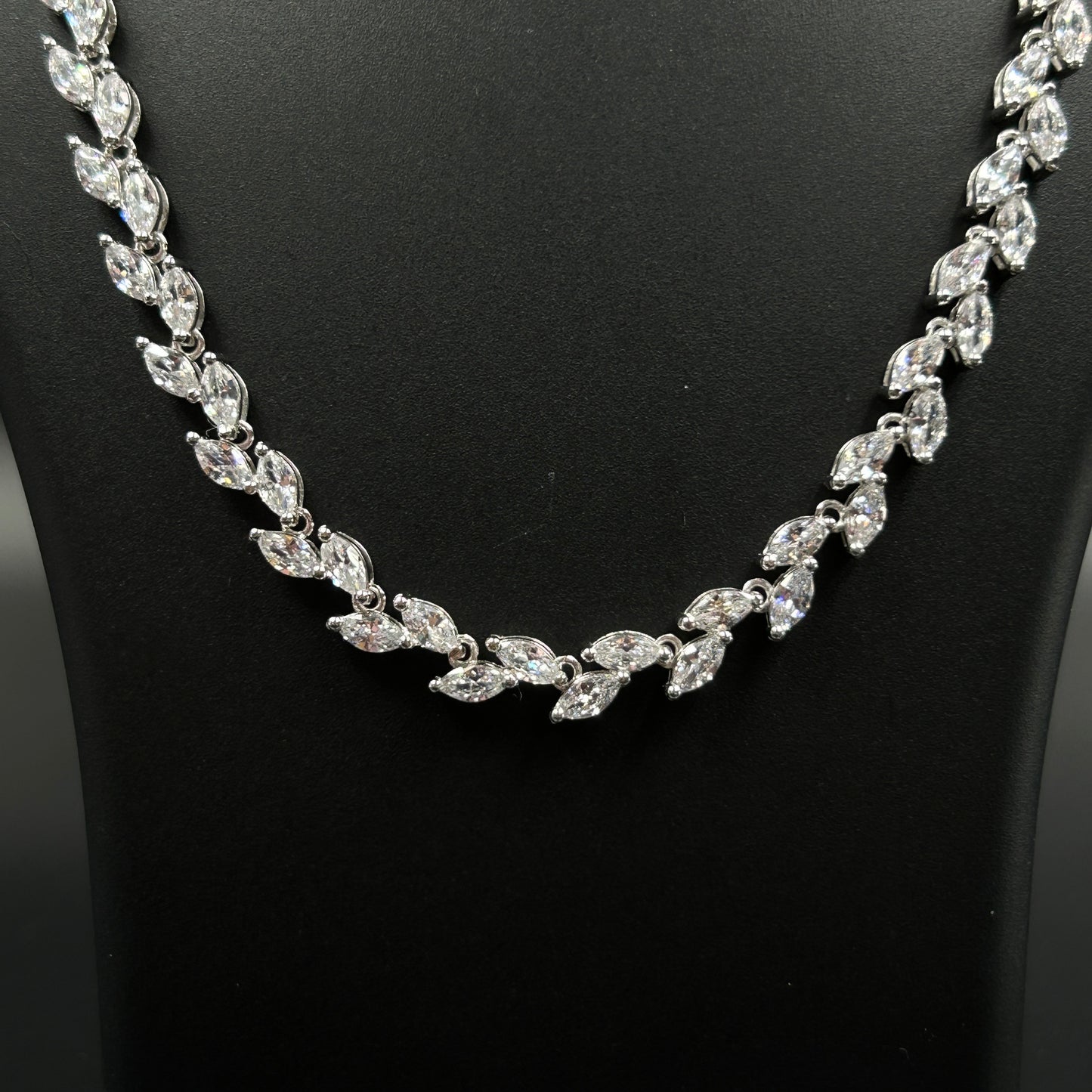 Diamond Tennis Necklace - Silver