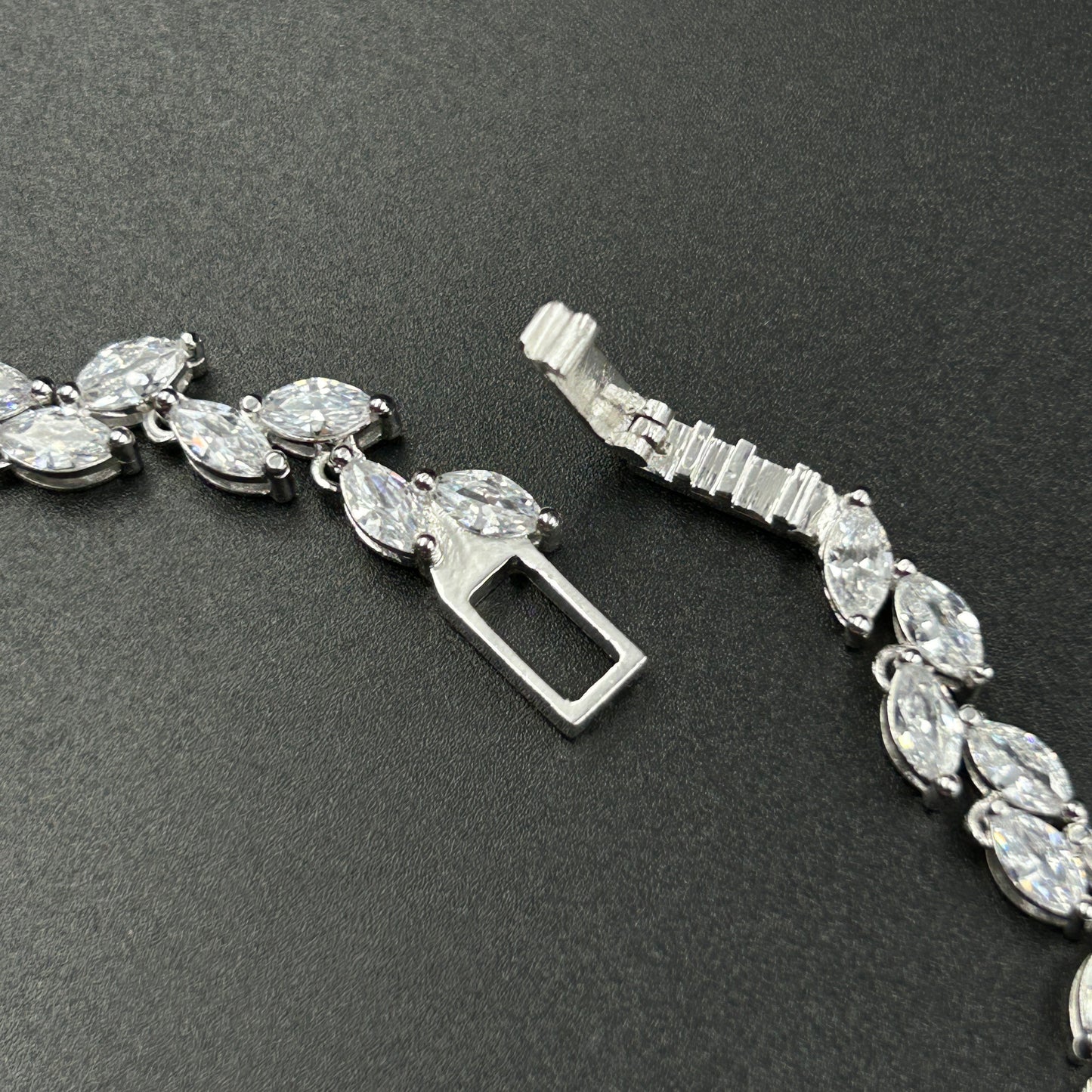 Diamond Tennis Necklace - Silver