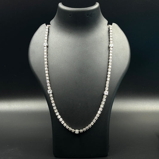 Silver Diamond Necklace - Tennis Necklace