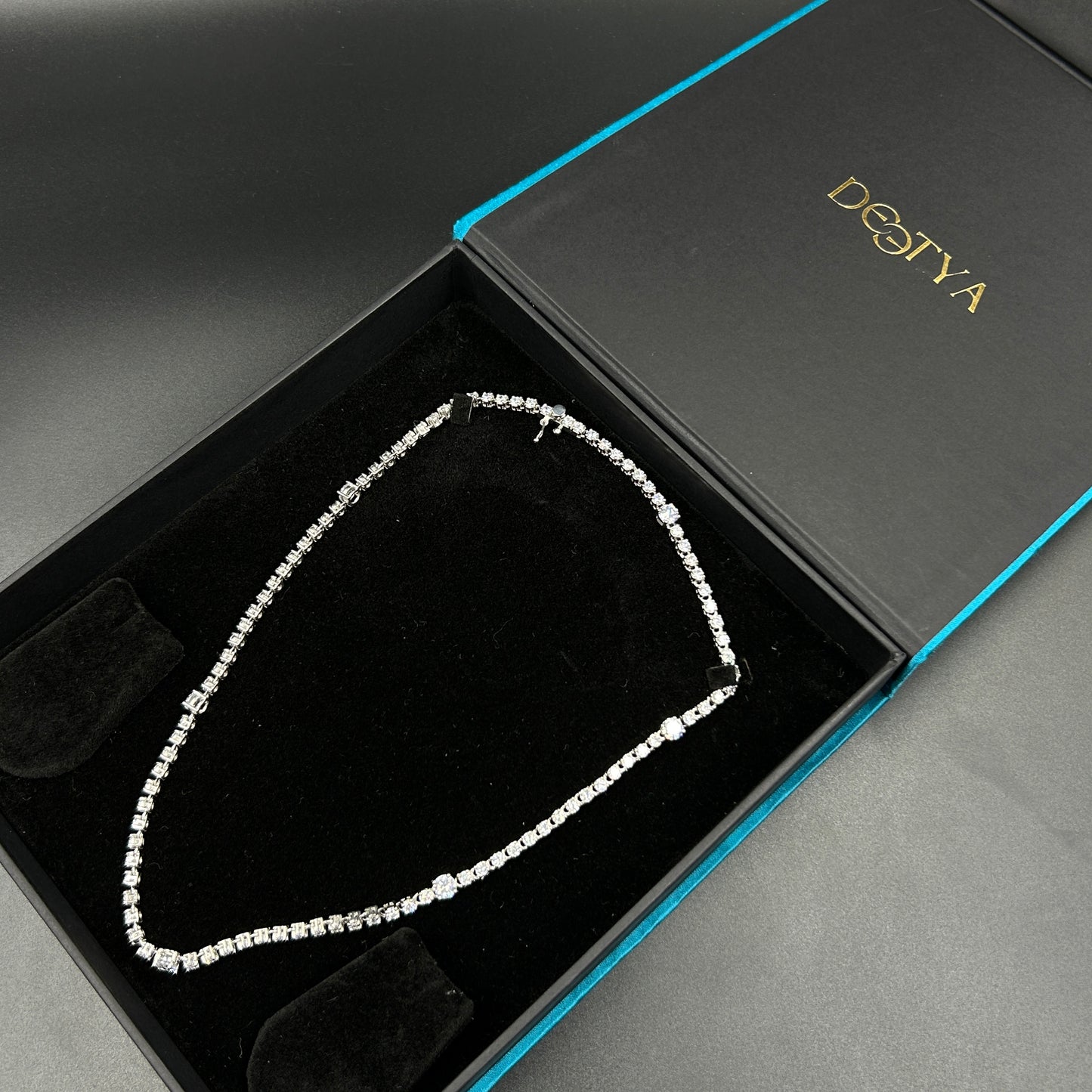 Silver Diamond Necklace - Tennis Necklace