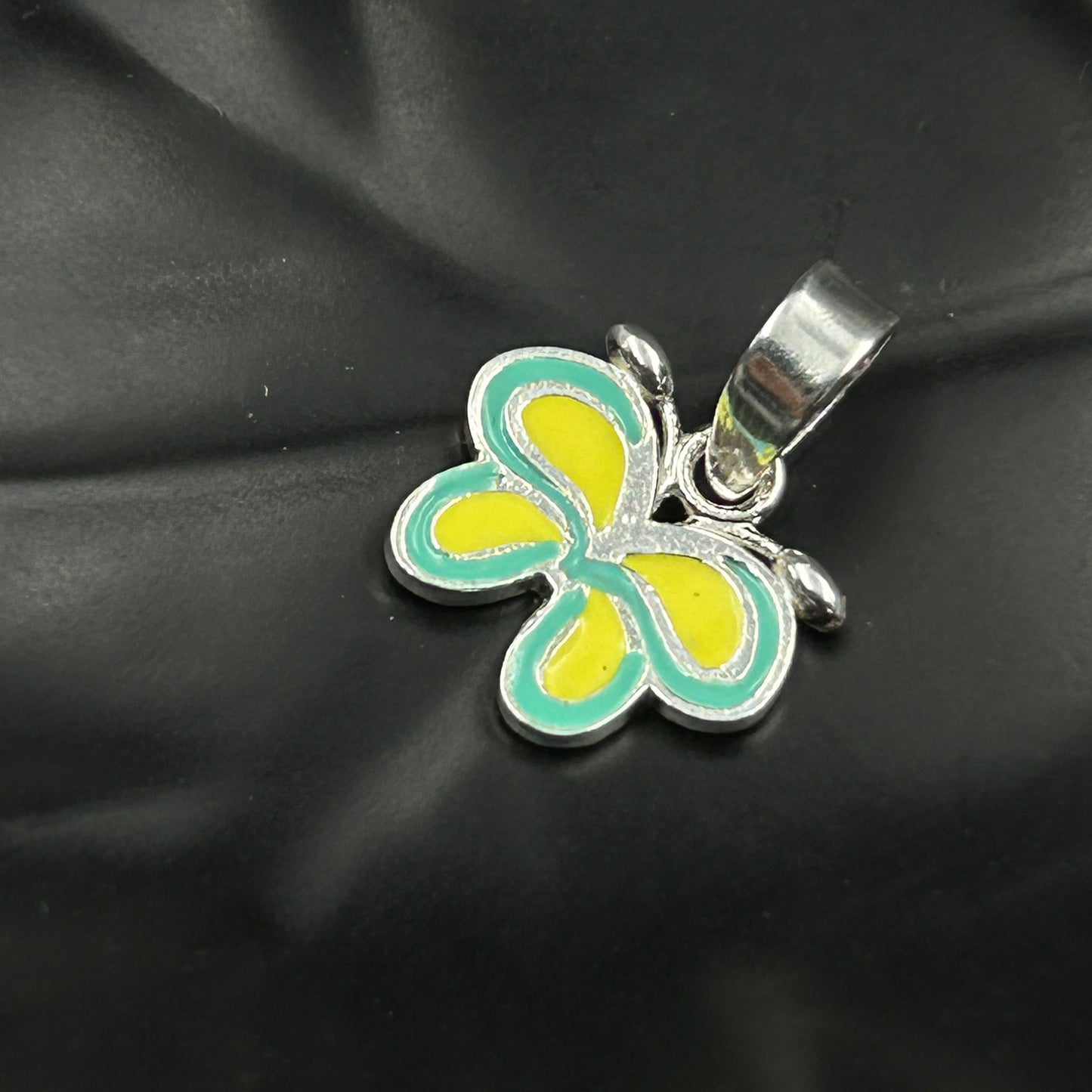 Silver Pendant - Butterfly Pendant (Yellow)