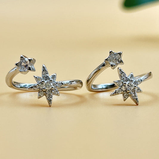 Silver Star Toe Ring - Women's Toe Ring