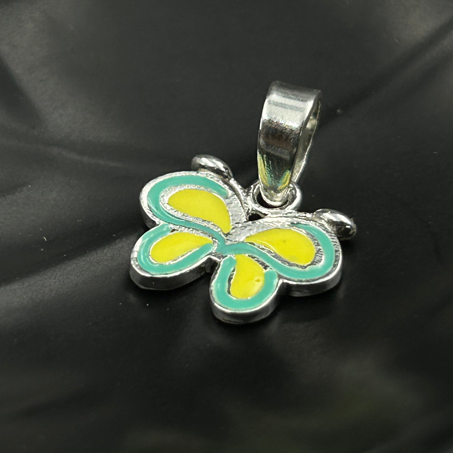 Silver Pendant - Butterfly Pendant (Yellow)