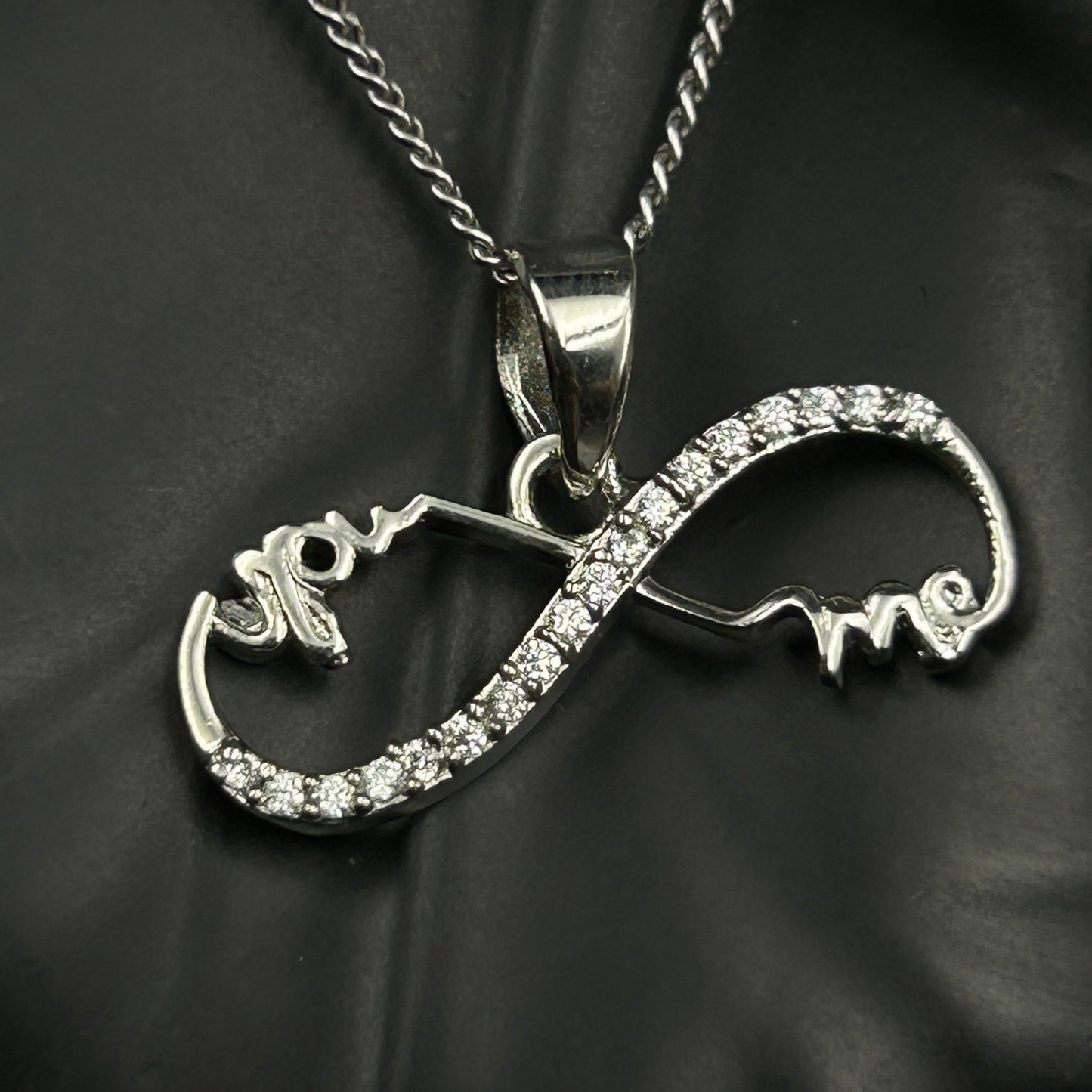 Women's Silver Infinity You and Me Pendant (10)