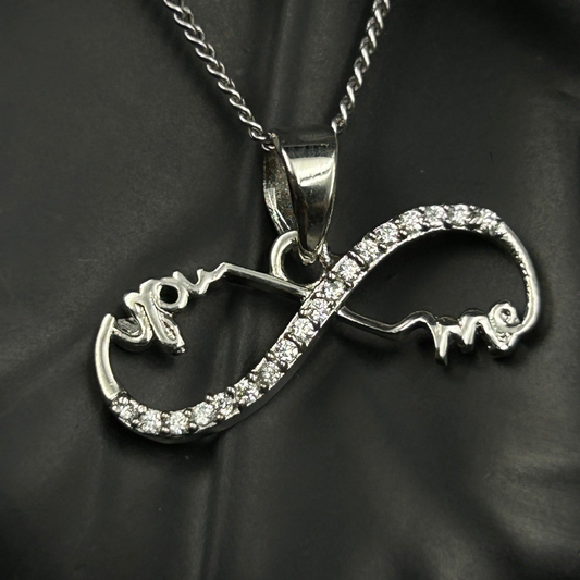 Women's Silver Infinity You and Me Pendant (10)