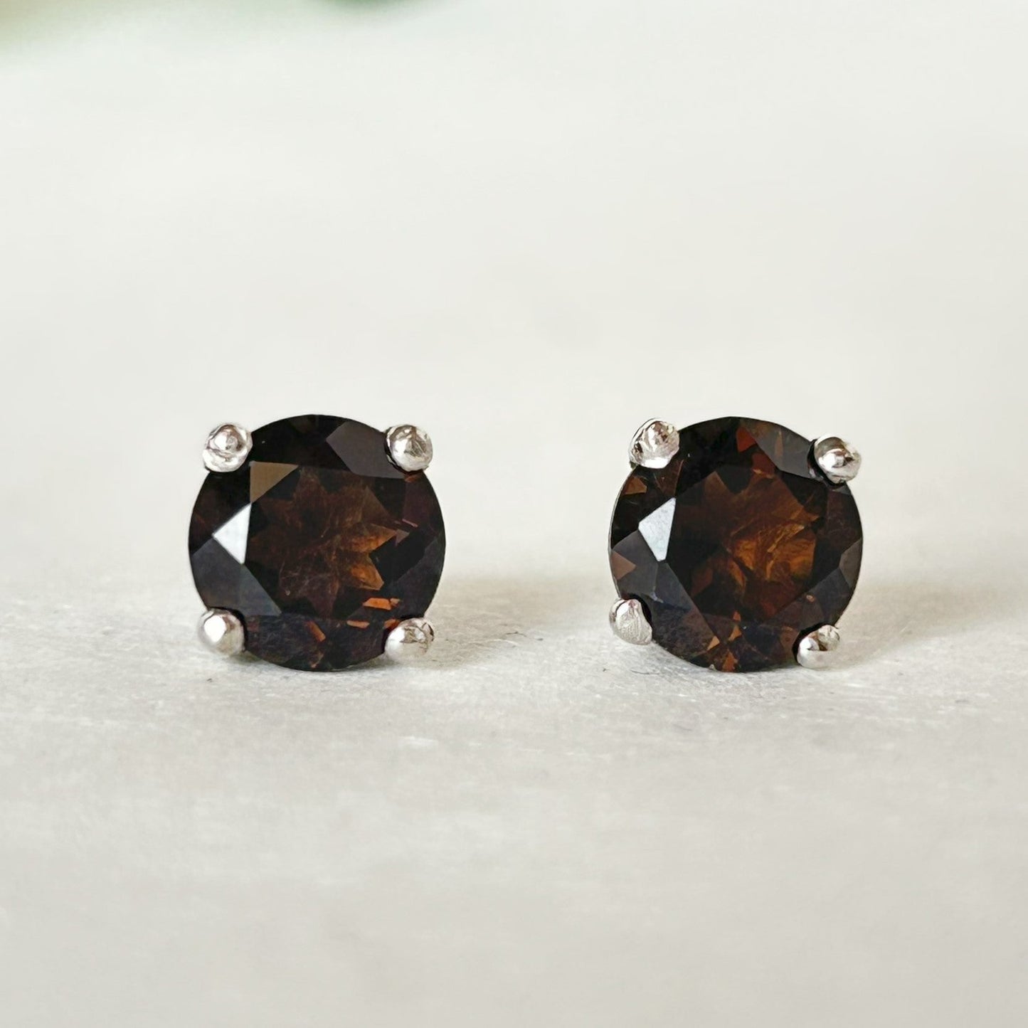 Brown Stud Earring - Screw Back Earring