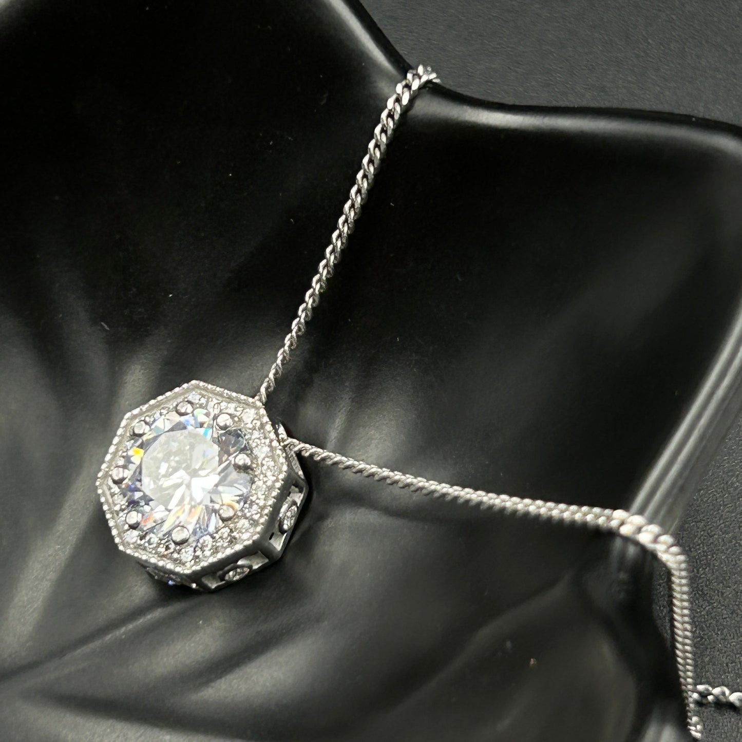 Sterling Silver Hexagon Pendant