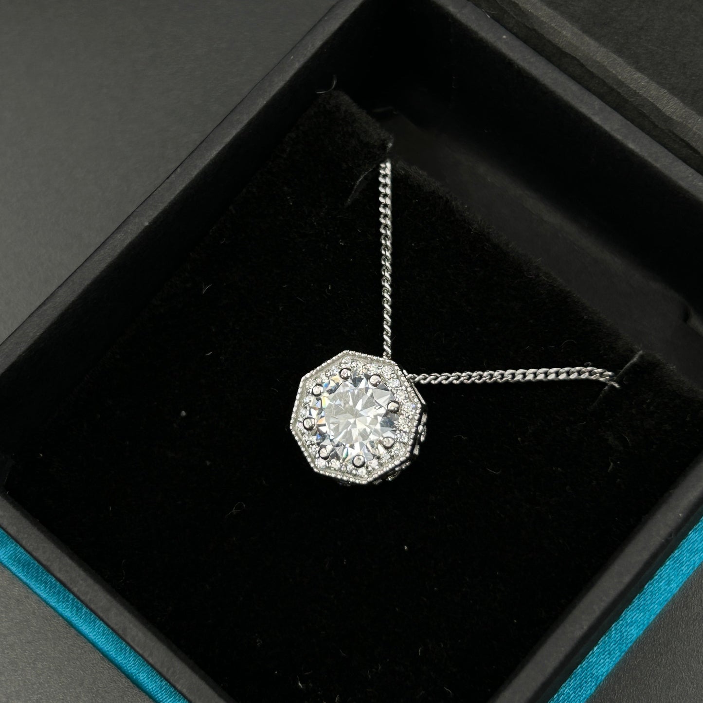 Sterling Silver Hexagon Pendant