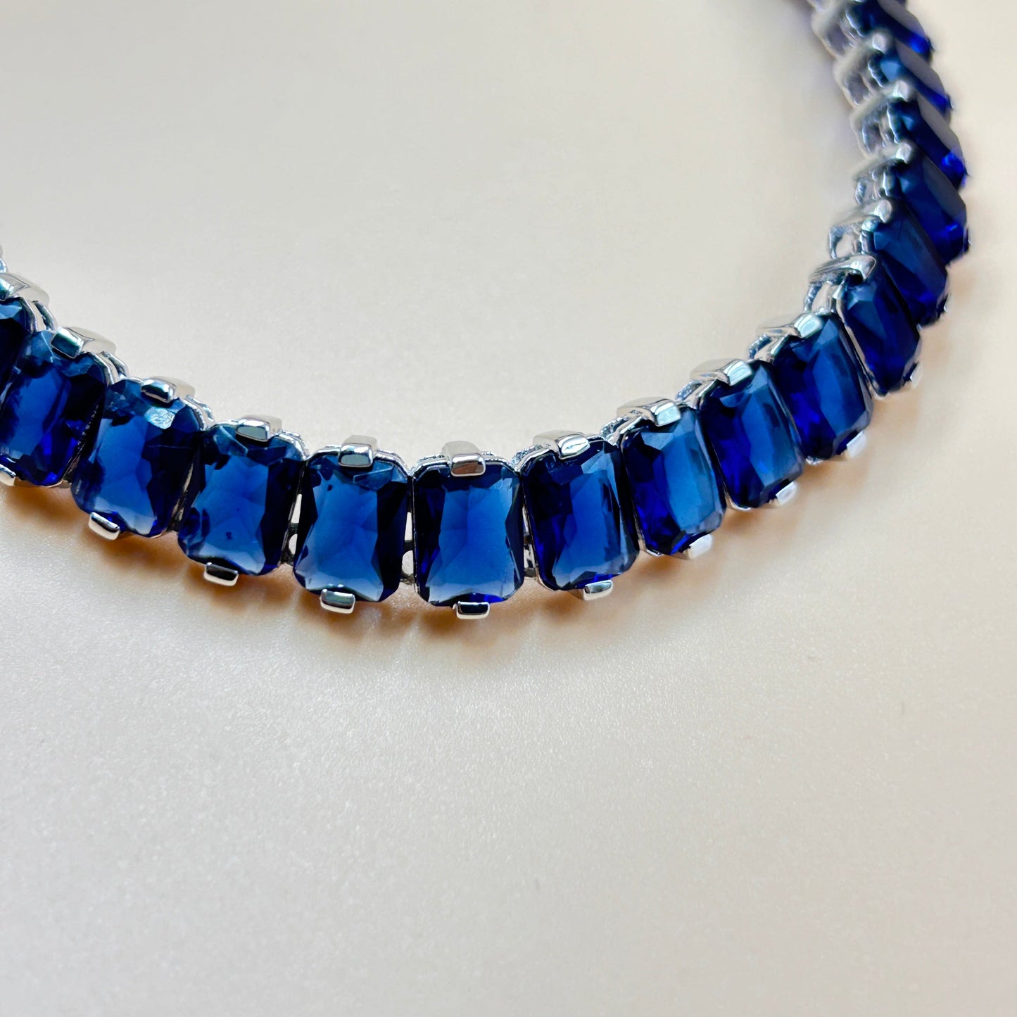 Blue Sapphire Bracelet - Silver Bracelet