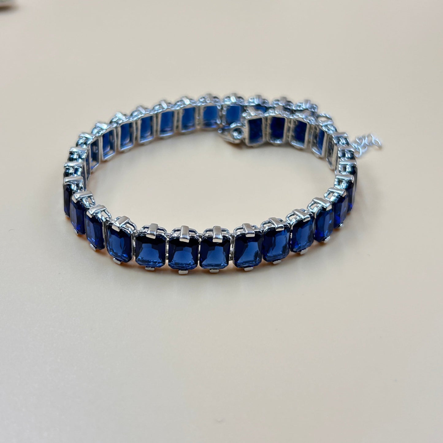 Blue Sapphire Bracelet - Silver Bracelet