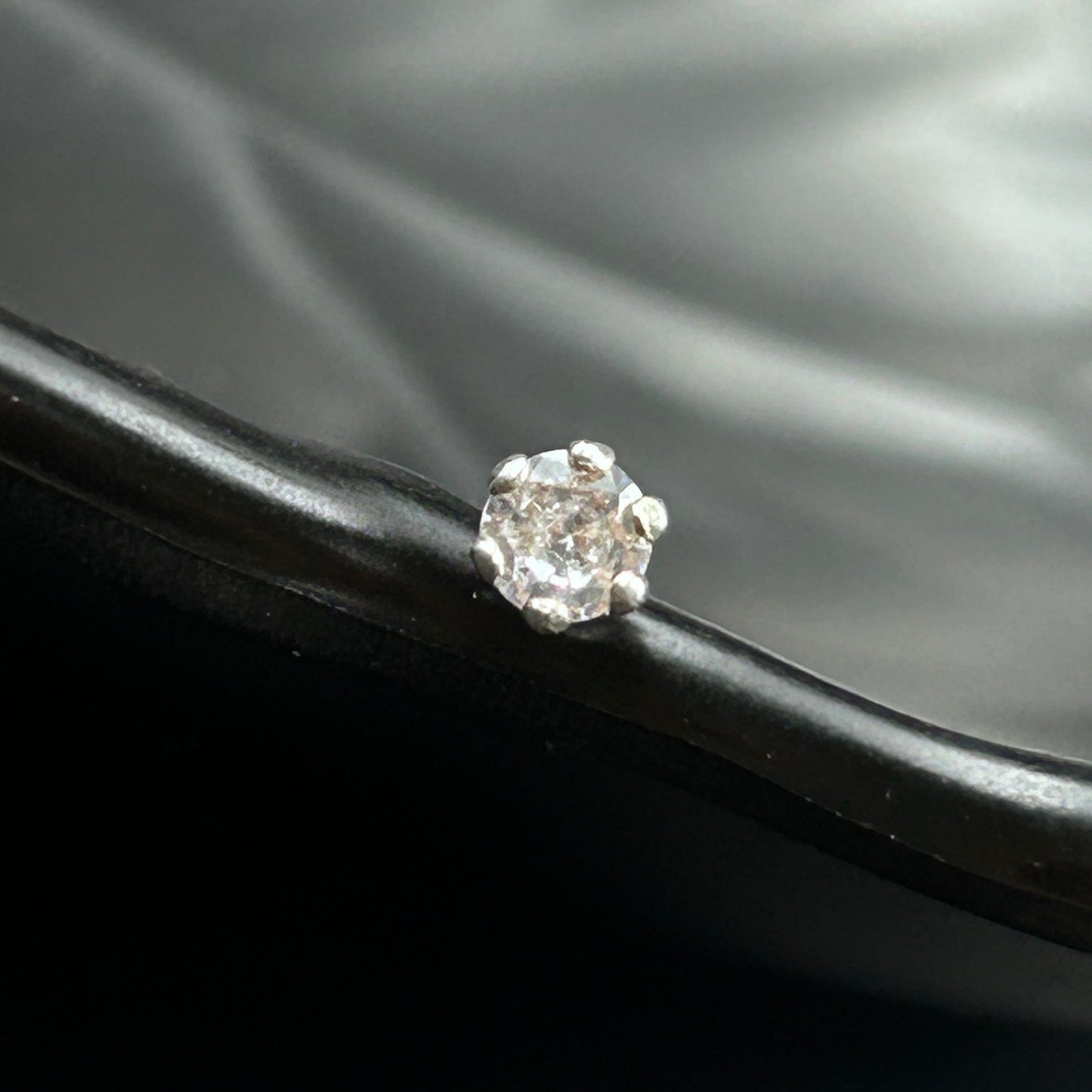 925 Silver Nose Pin Crew Back- Pierced Nose pin