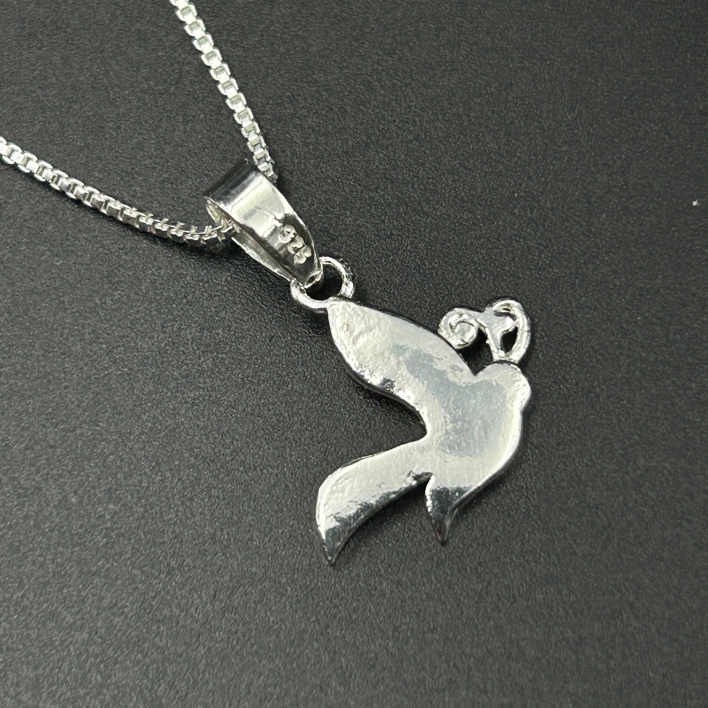 Kids Silver Pendant - Half Butterfly (Blue/Pink)