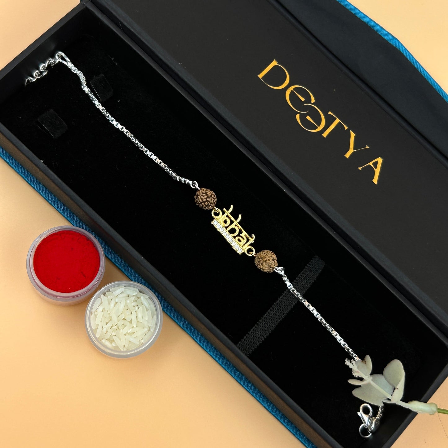 Yellow Gold Rakhi - BHAI rakhi