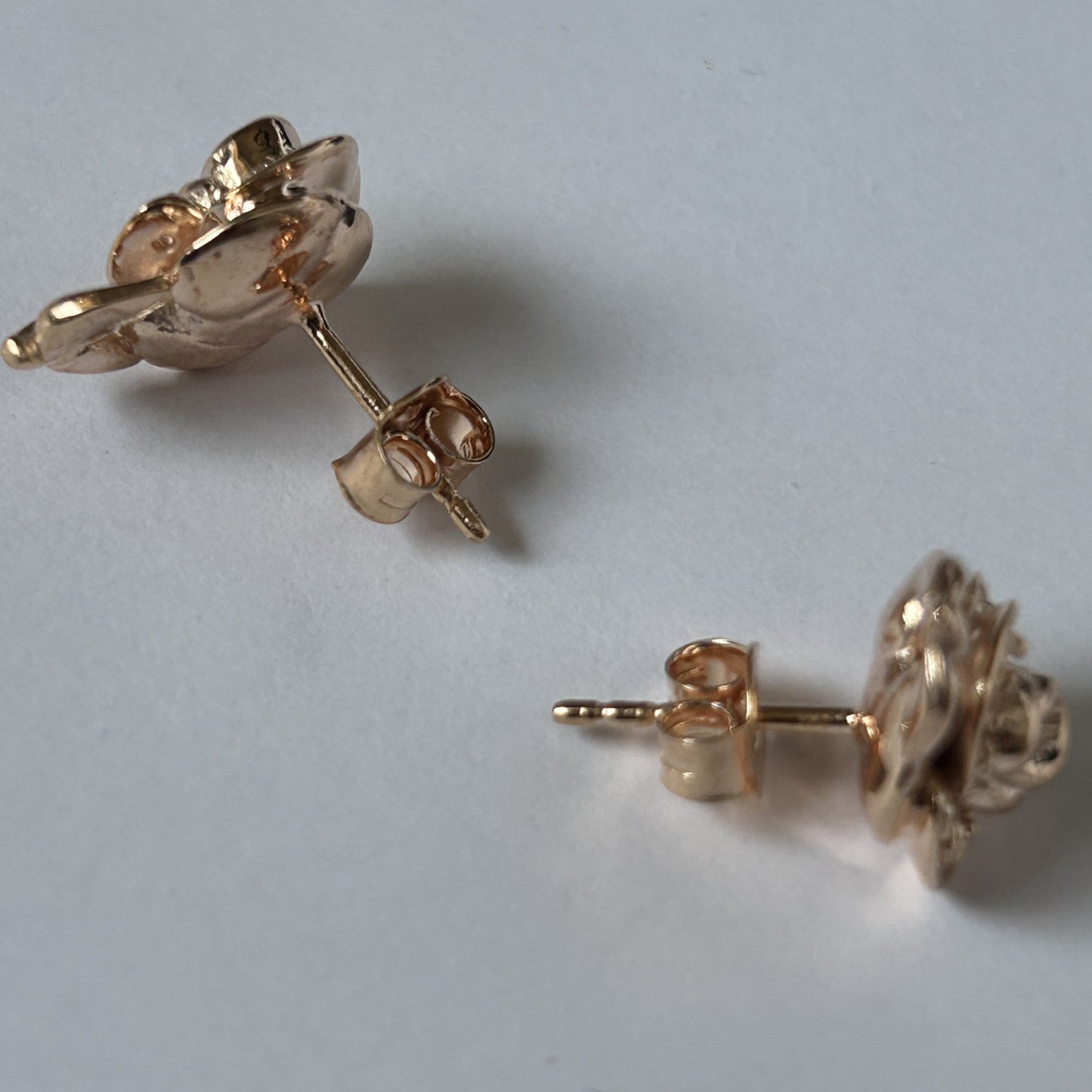 Rose Earring - Rose Gold Silver Earring