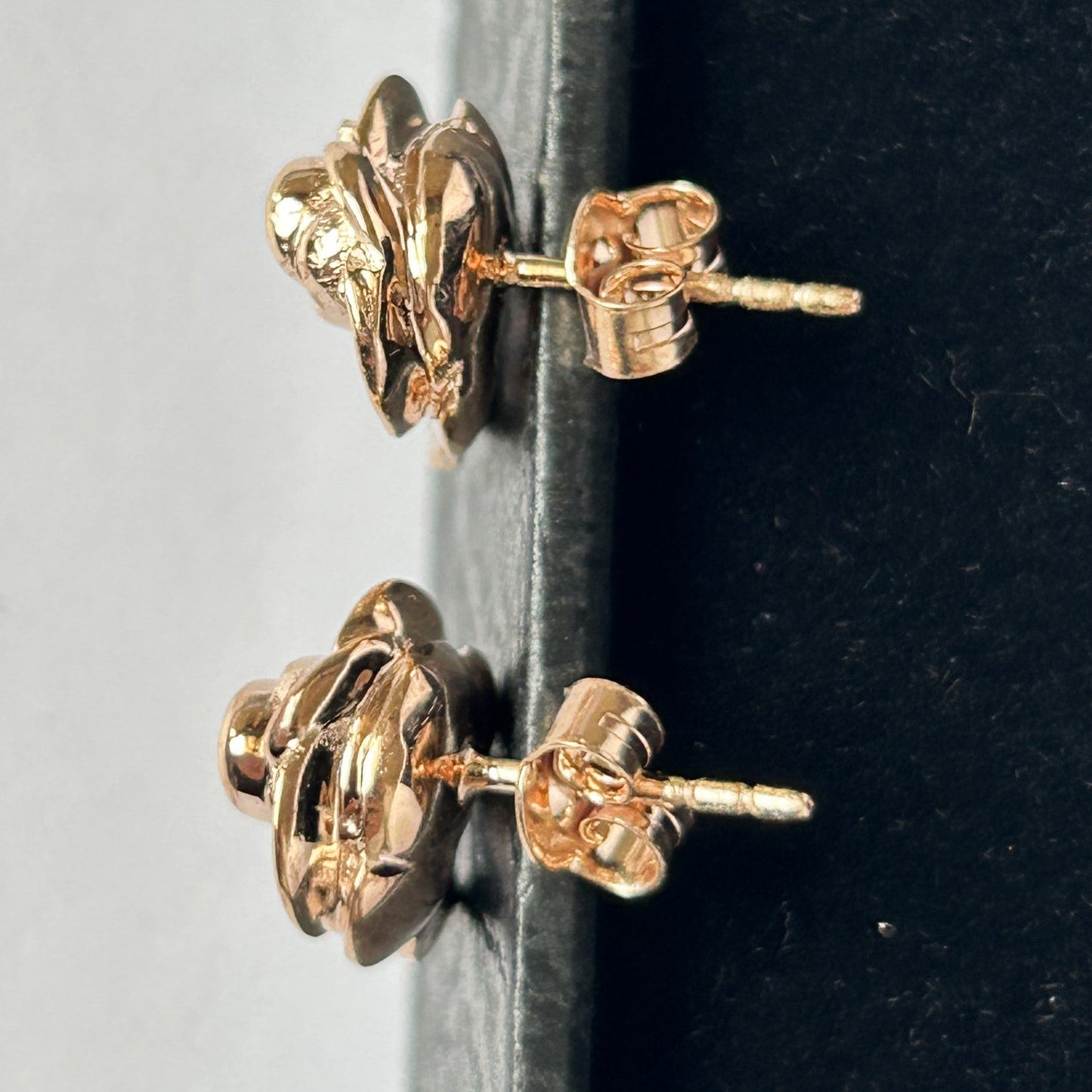 Rose Earring - Rose Gold Silver Earring