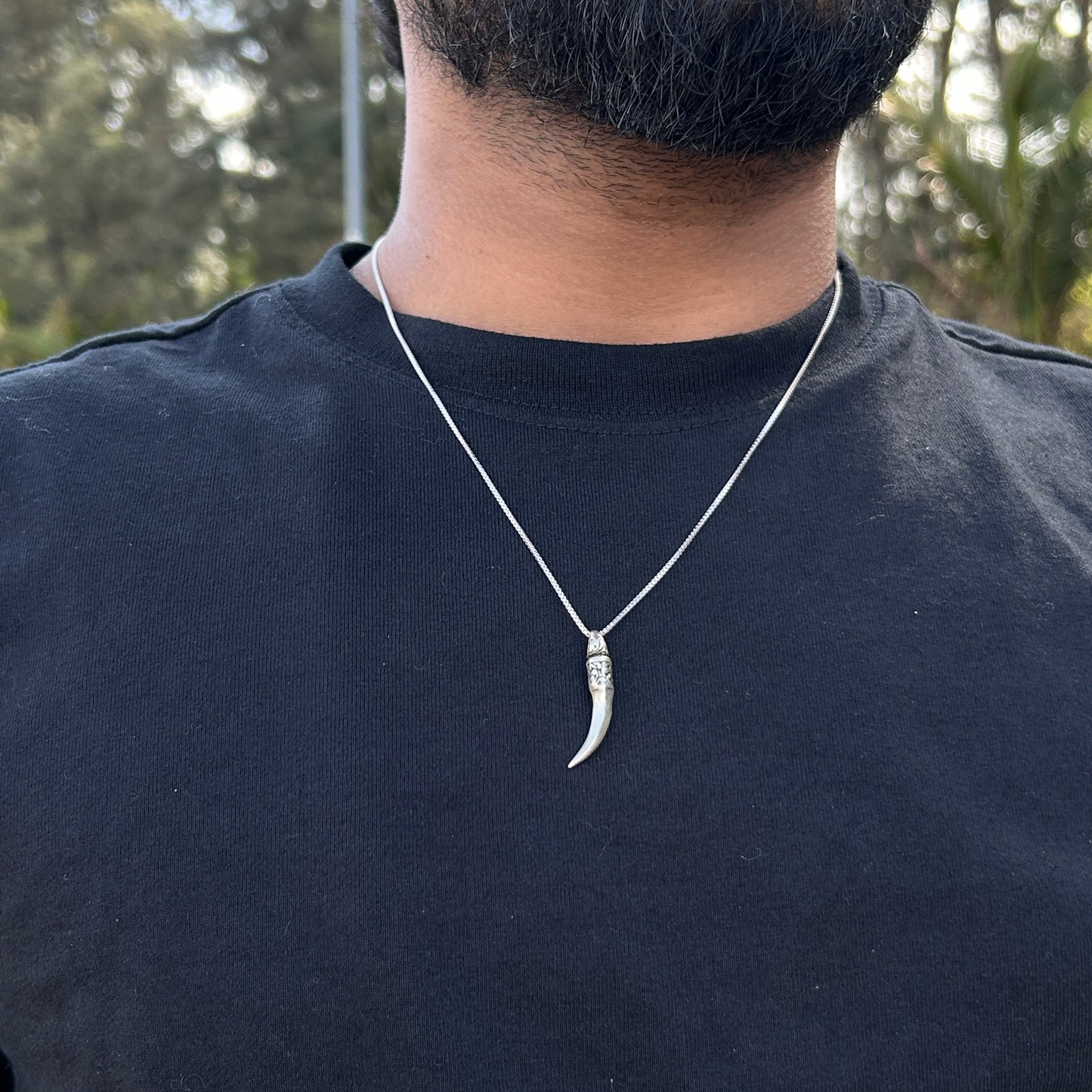 Oxodised Silver Small Sword Pendant