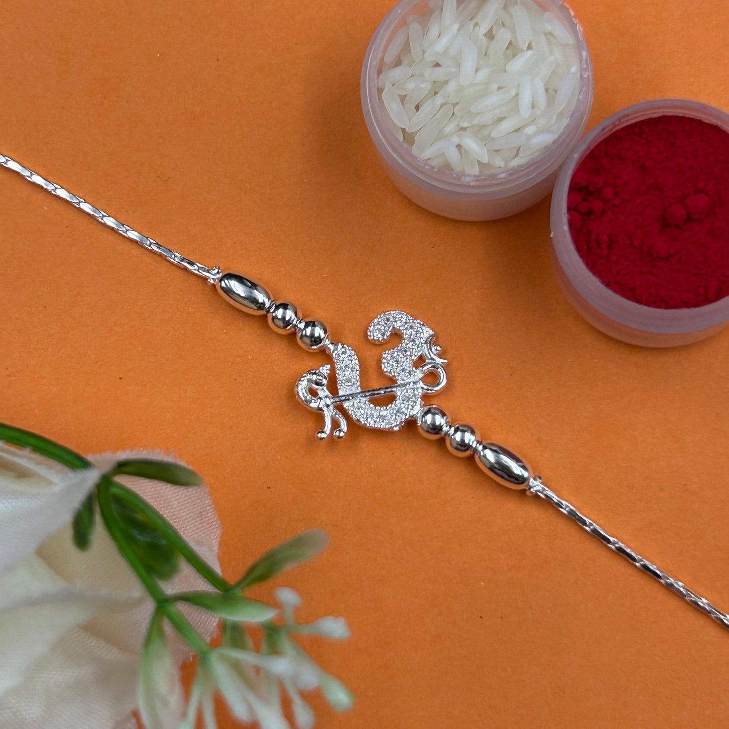 Silver OM Rakhi