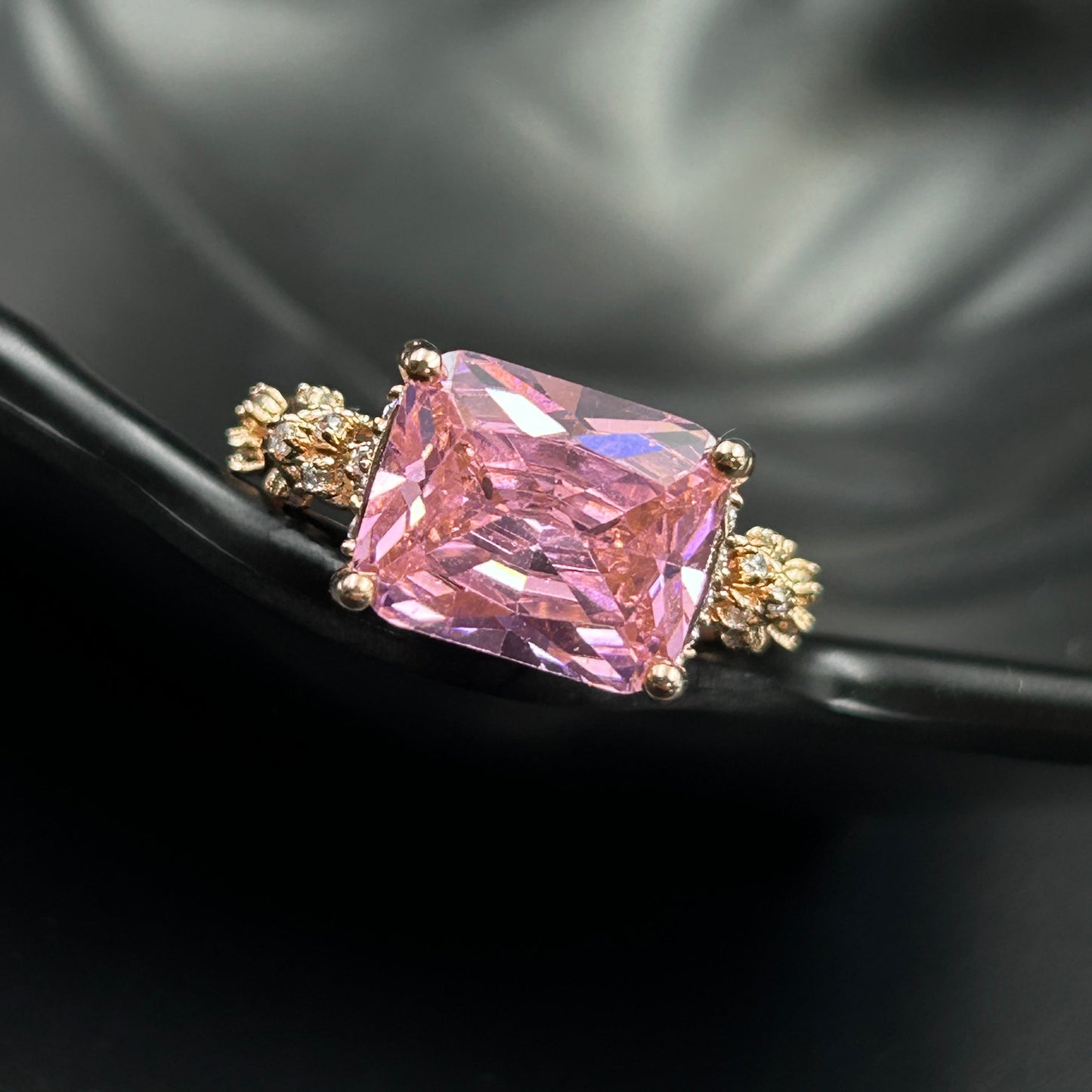 Pink Sapphire Ring - Pure Silver Ring