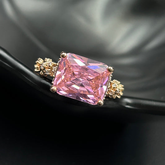 Pink Sapphire Ring - Pure Silver Ring