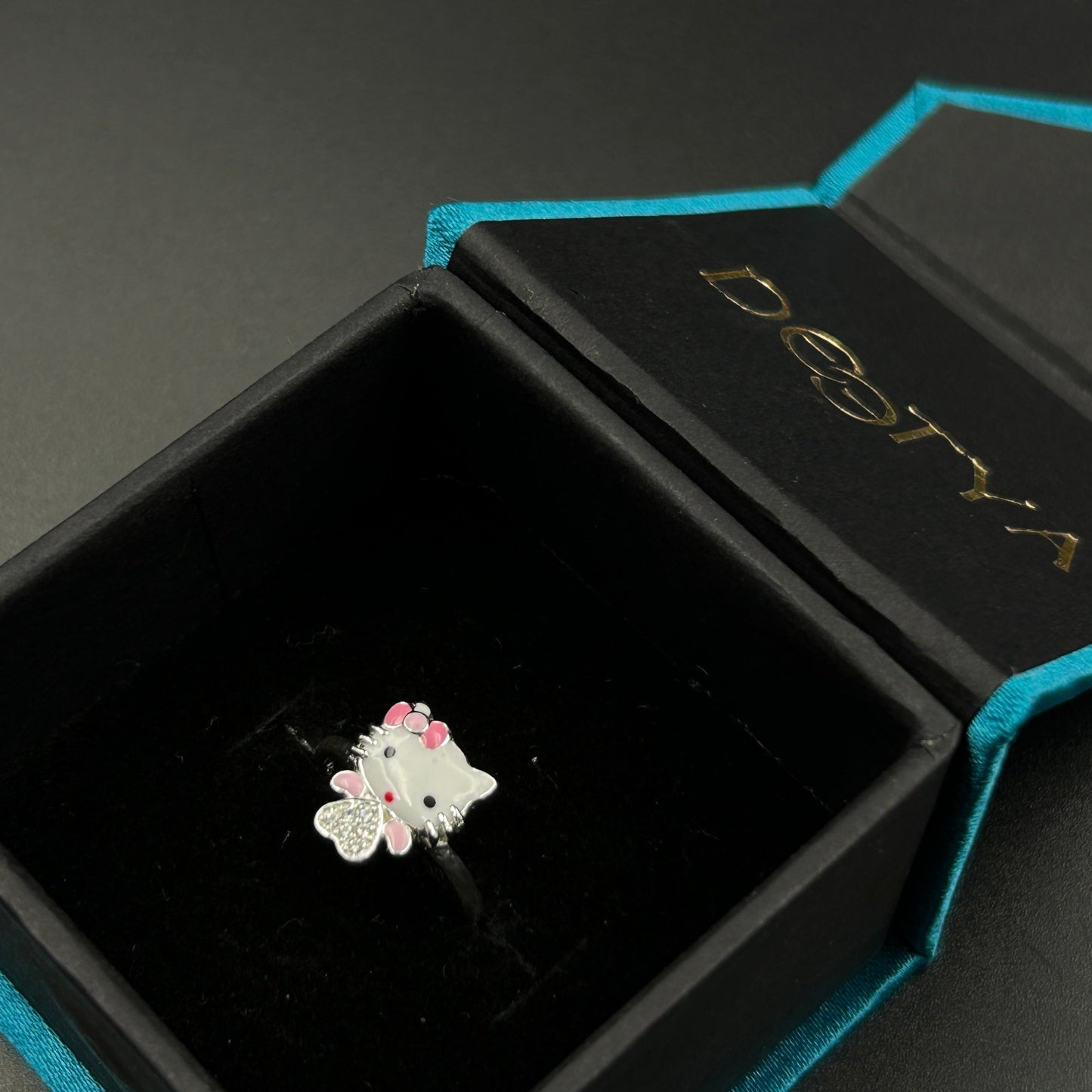 Kitty Ring - Silver Adjustable Ring