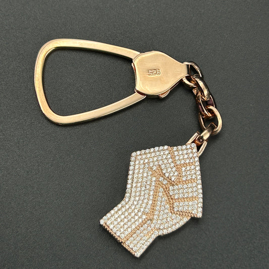 Pure Silver Fist Keychain