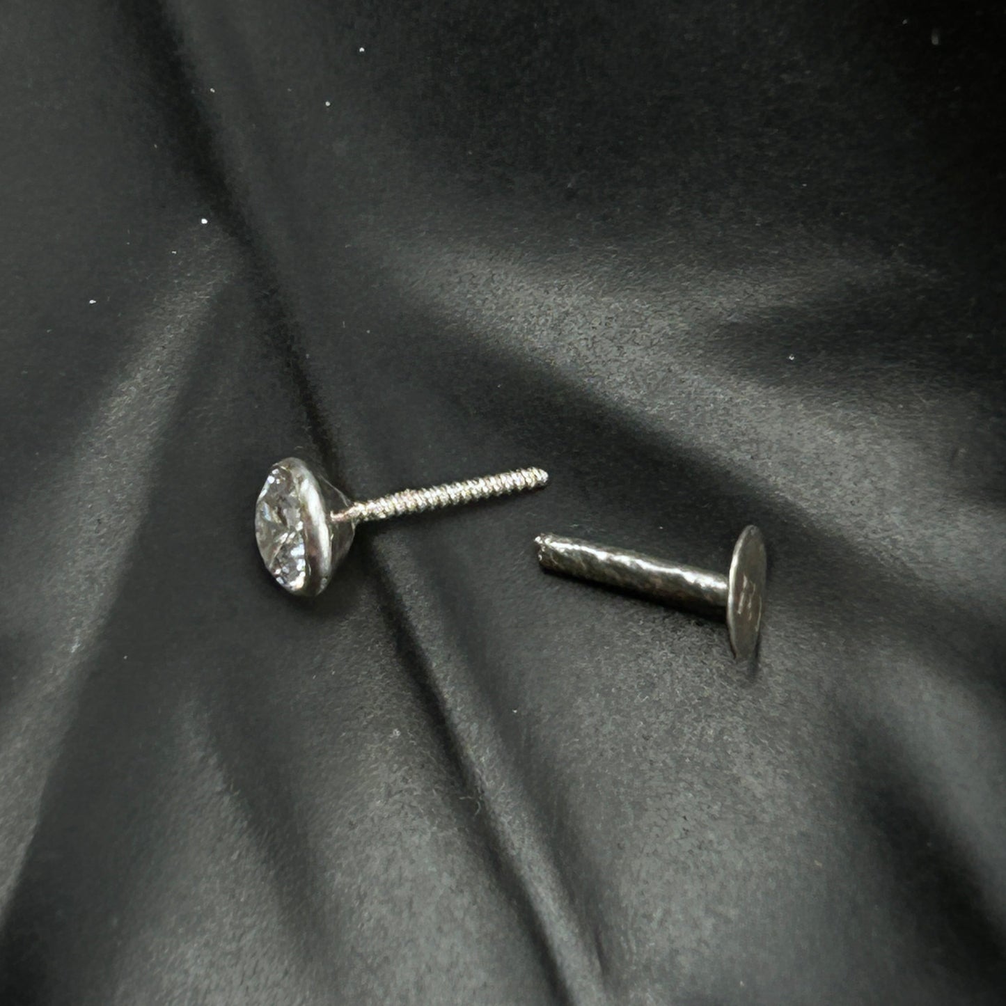 Bezel Cut Diamond Nose Pin - Screw Back