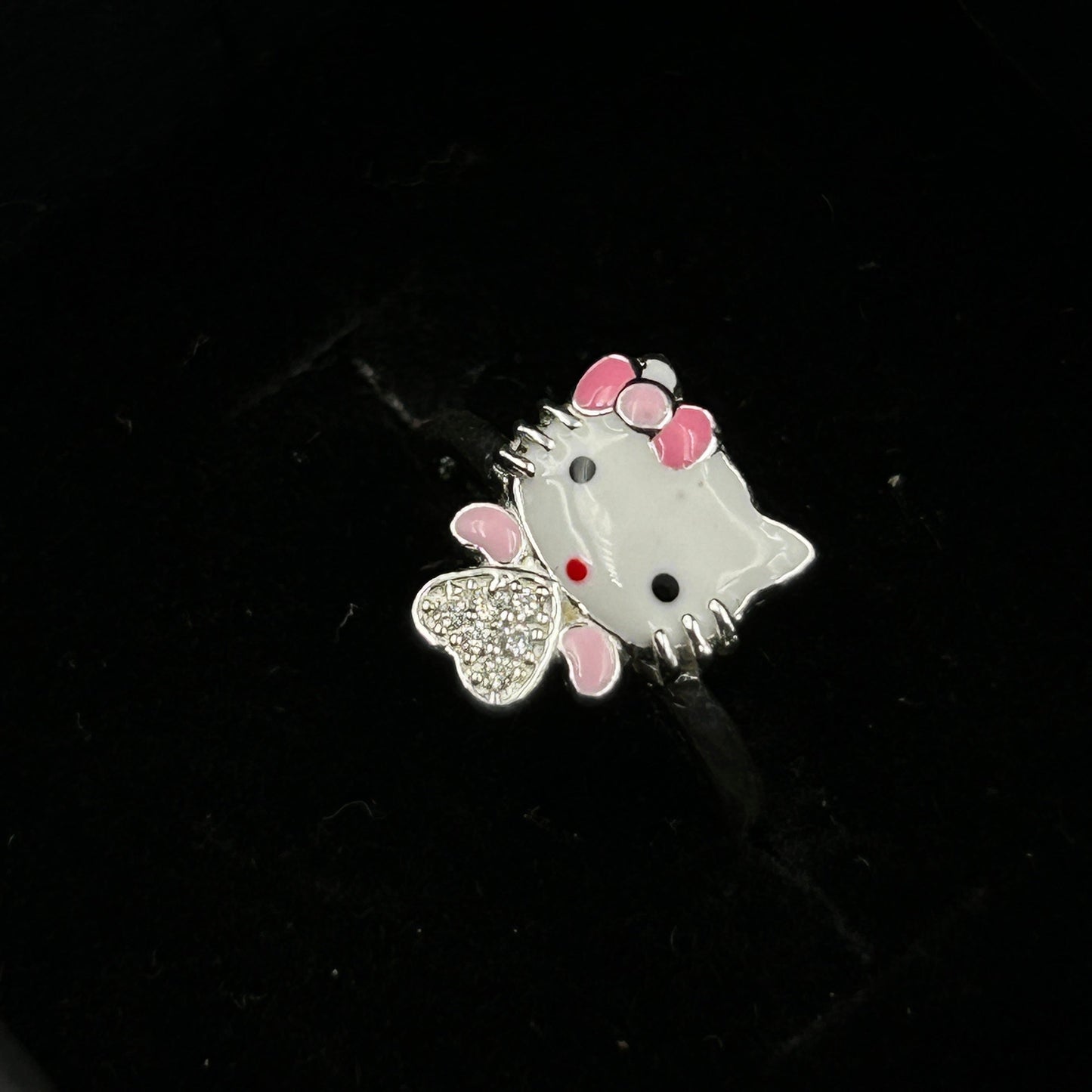 Kitty Ring - Silver Adjustable Ring