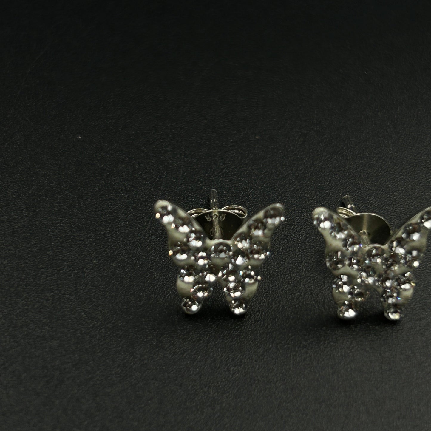 Butterfly Earrings - Silver Stud Earrings