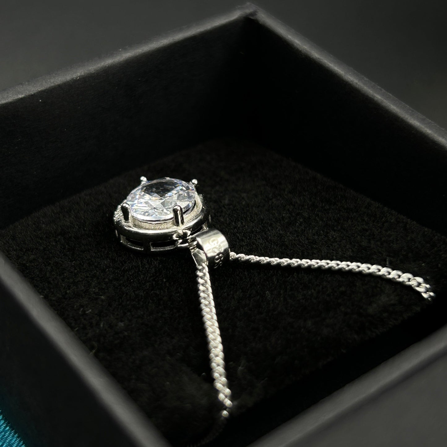 Silver Solitaire Pendant - Minimal Pendant (1)