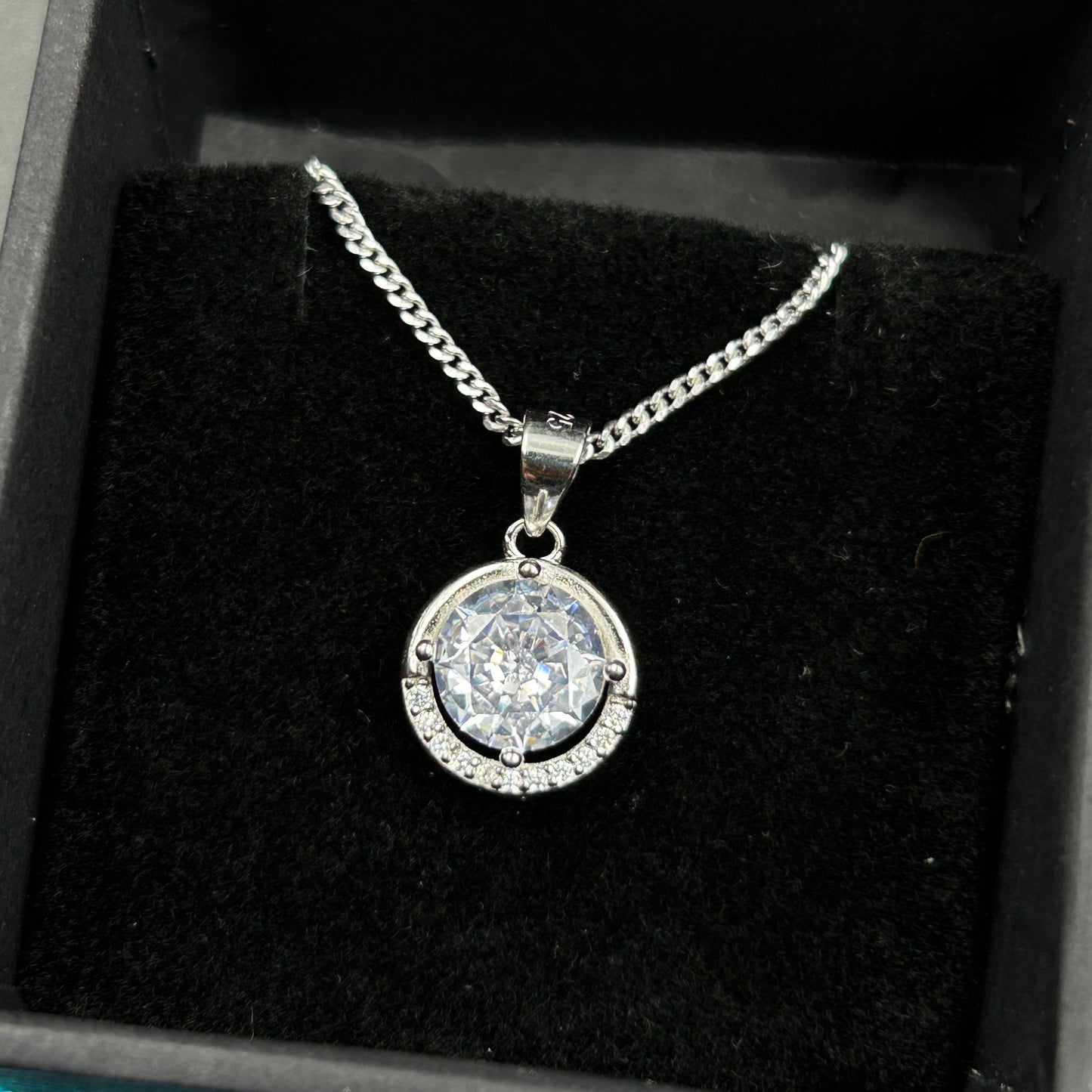 Silver Solitaire Pendant - Minimal Pendant (1)