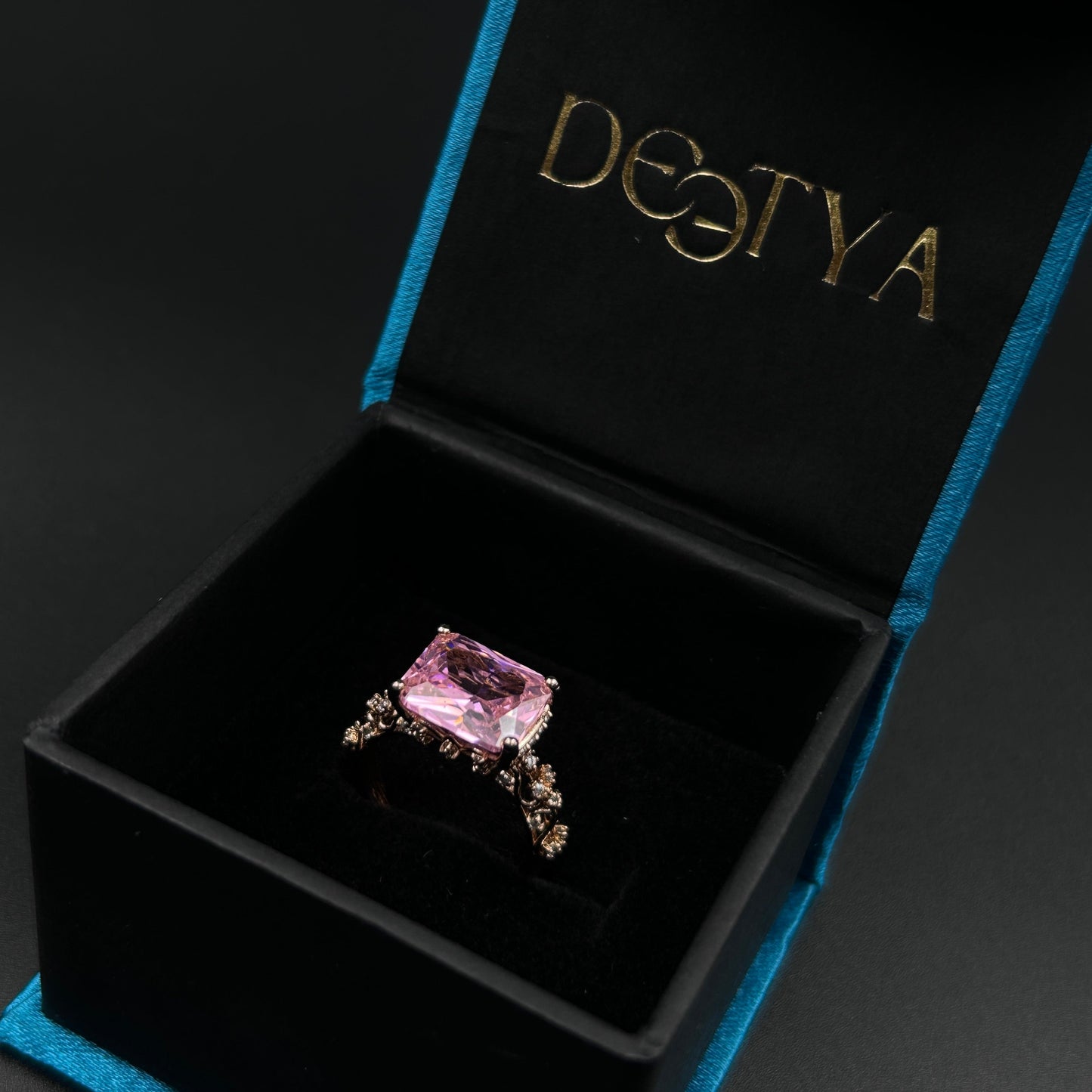 Pink Sapphire Ring - Pure Silver Ring