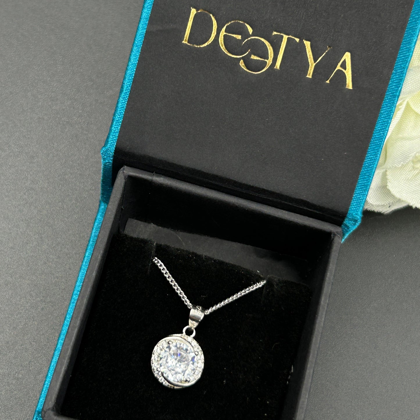 Silver Solitaire Pendant - Minimal Pendant (2)