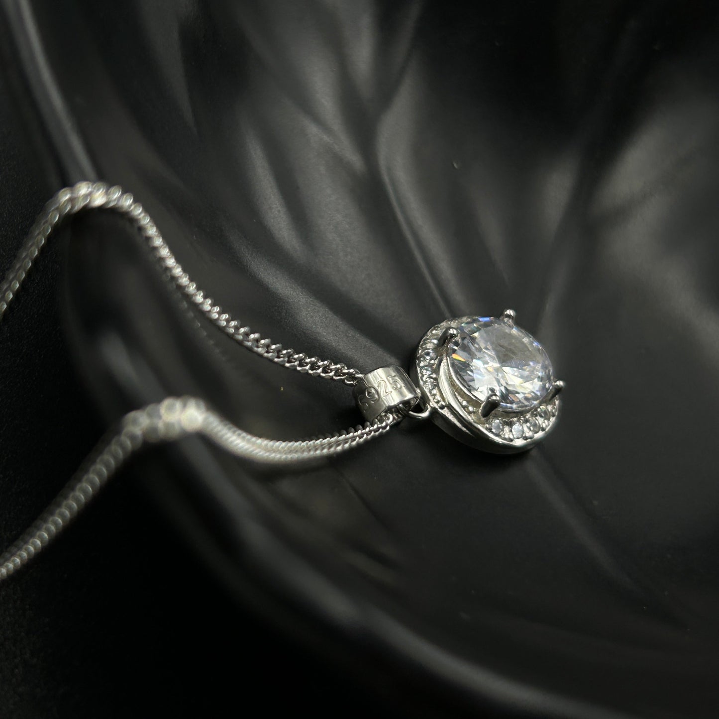 Silver Solitaire Pendant - Minimal Pendant (2)