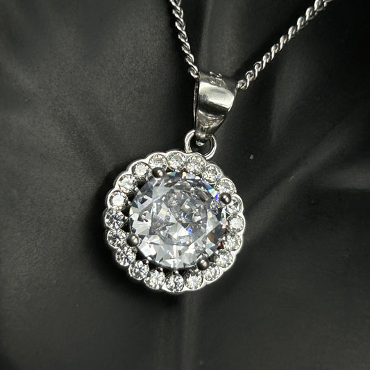 Silver Solitaire Pendant - Minimal Pendant (3)