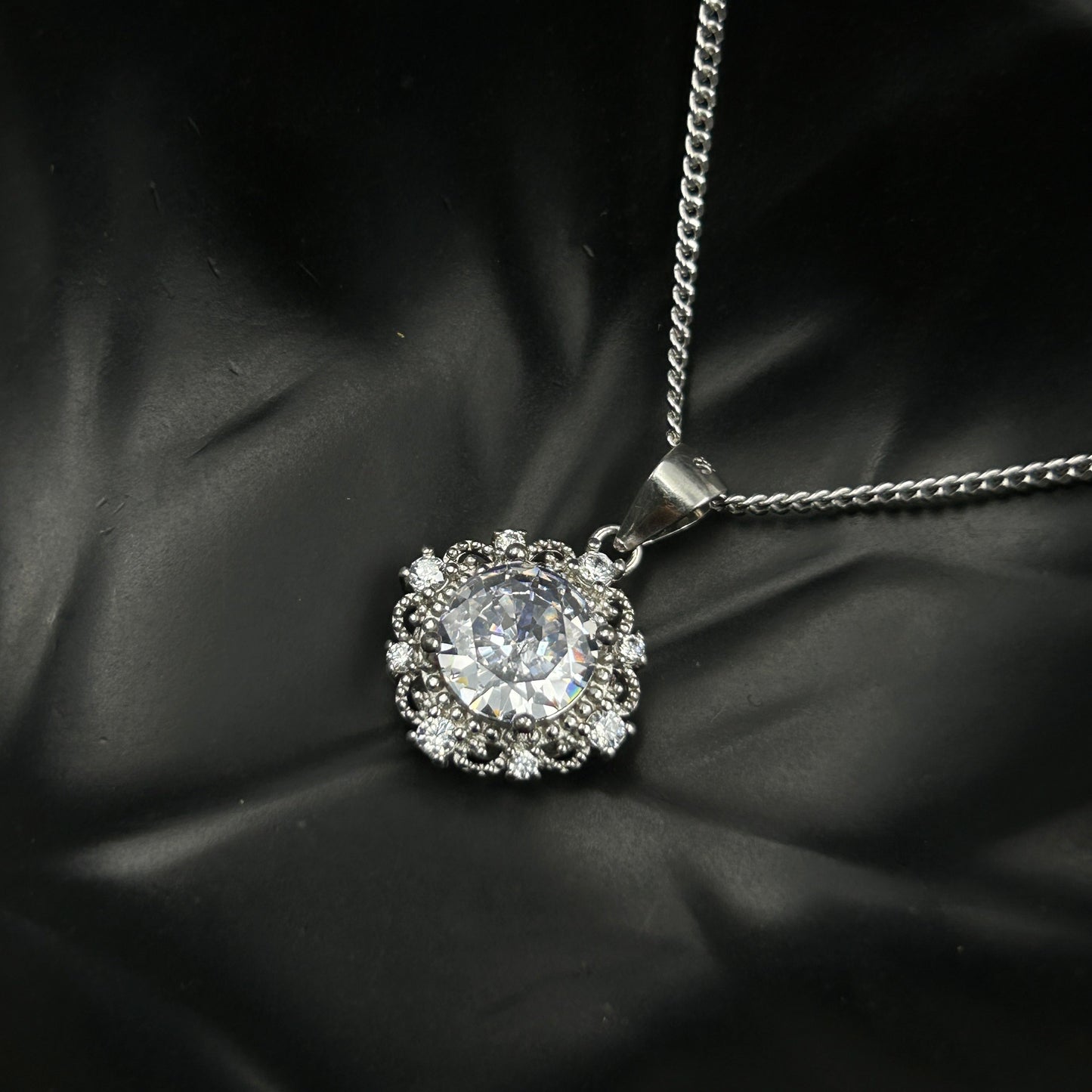 Silver Solitaire Pendant - Minimal Pendant (4)