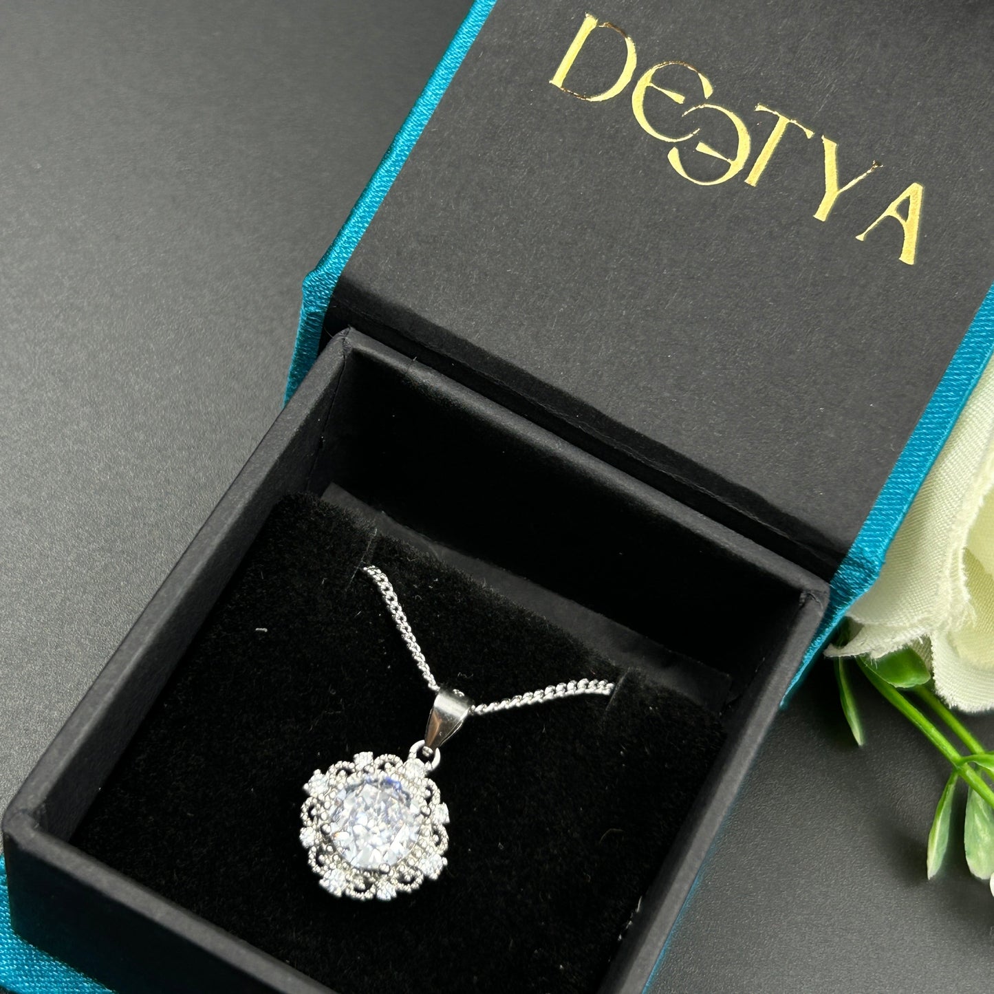 Silver Solitaire Pendant - Minimal Pendant (4)