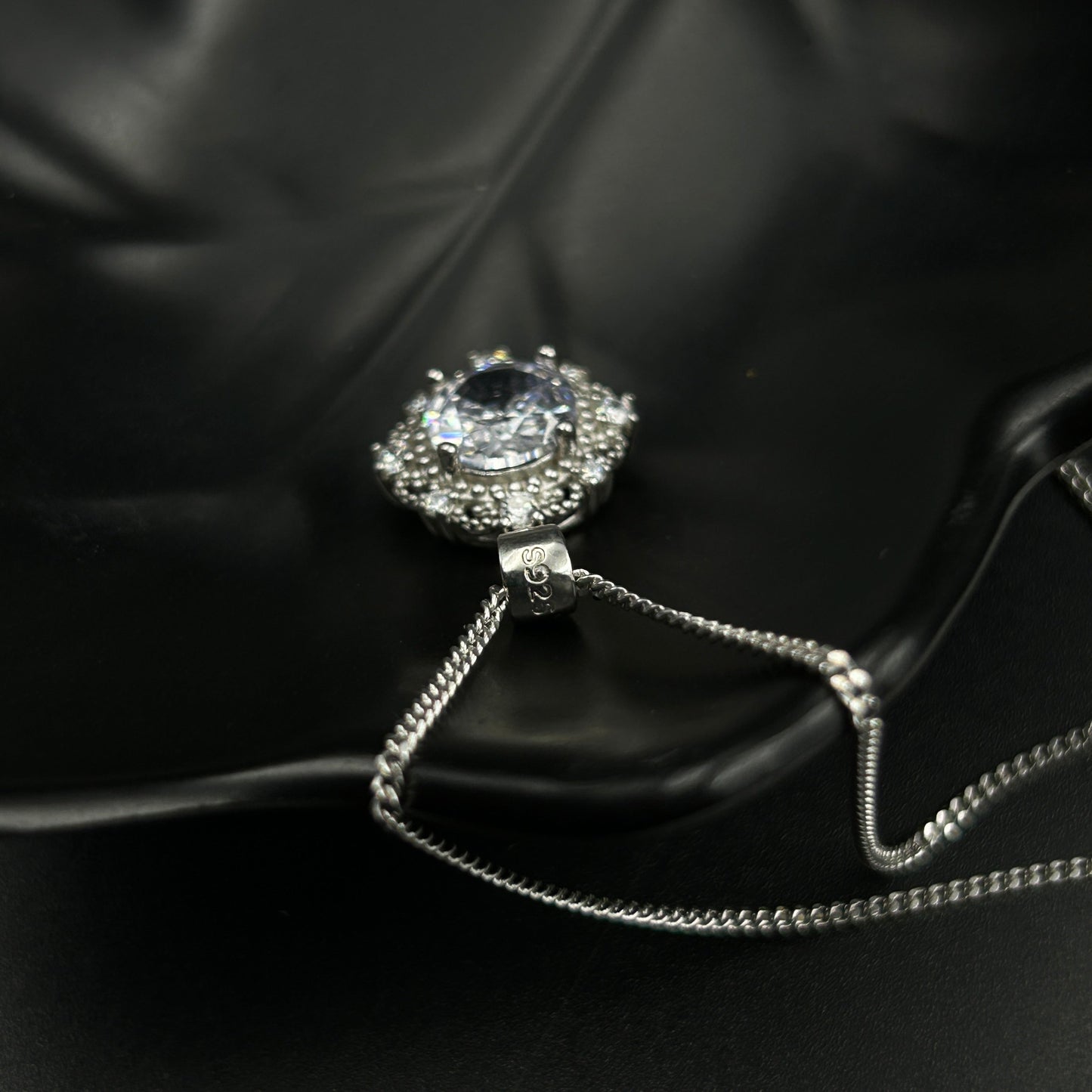 Silver Solitaire Pendant - Minimal Pendant (4)