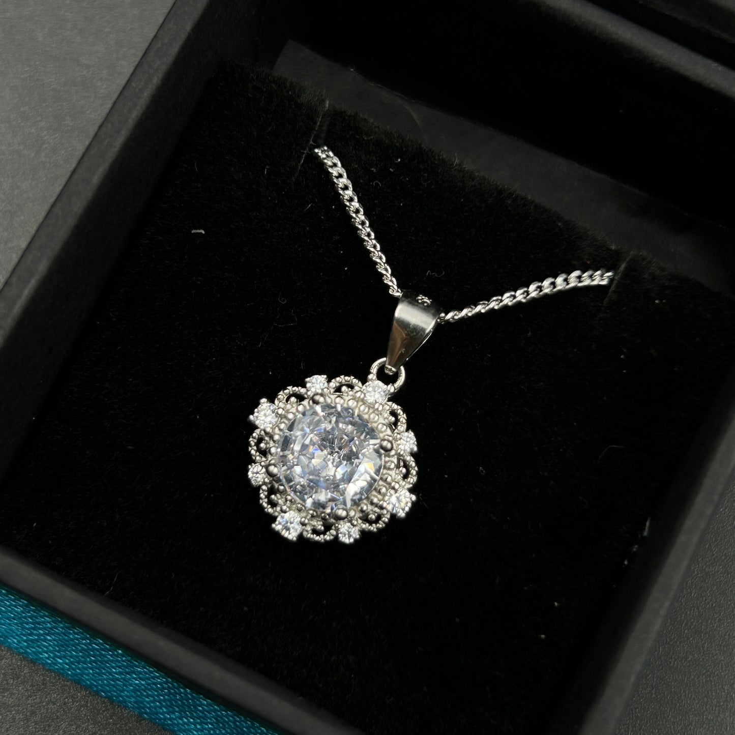 Silver Solitaire Pendant - Minimal Pendant (4)