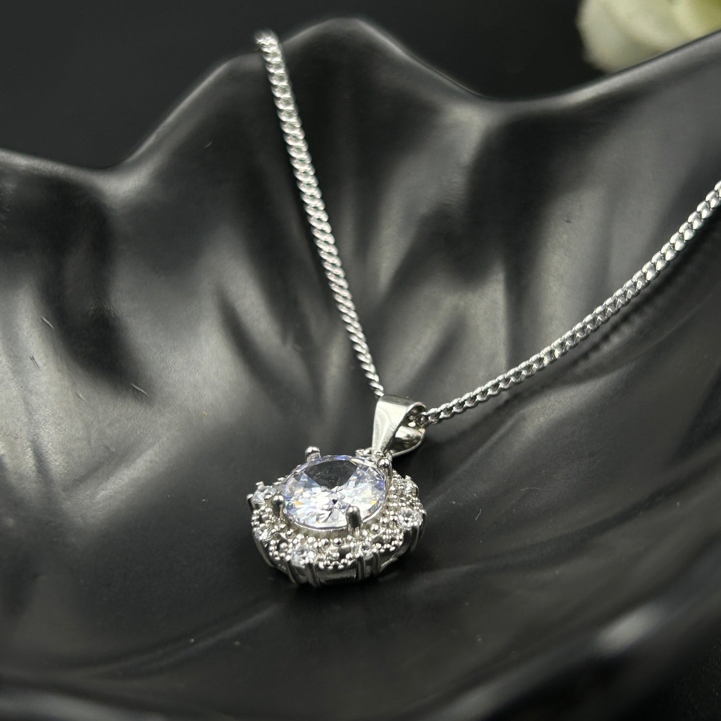 Silver Solitaire Pendant - Minimal Pendant (4)