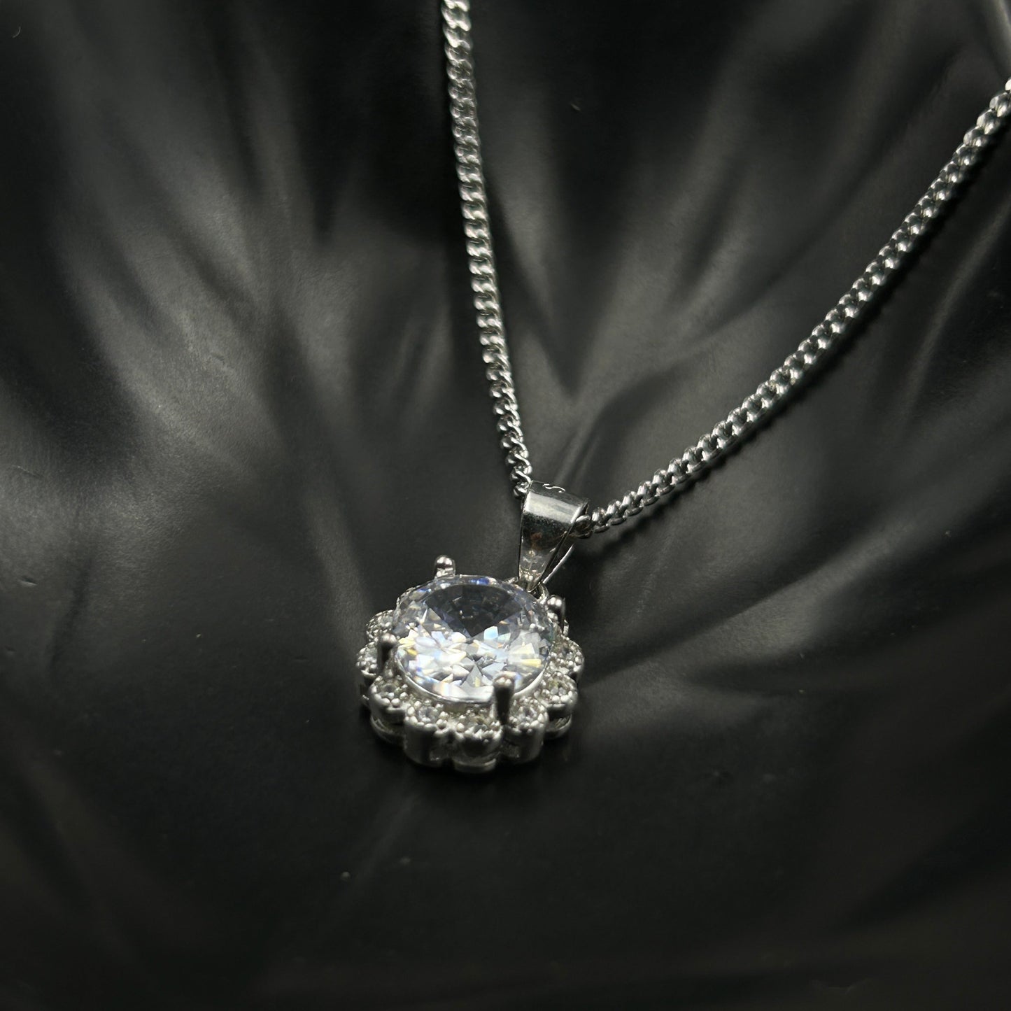 Silver Solitaire Pendant - Minimal Pendant (5)