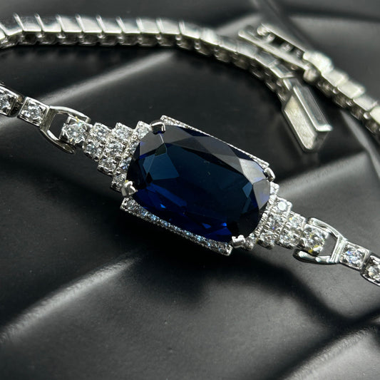 Silver Women's Bracelet - Sapphire Bracelet