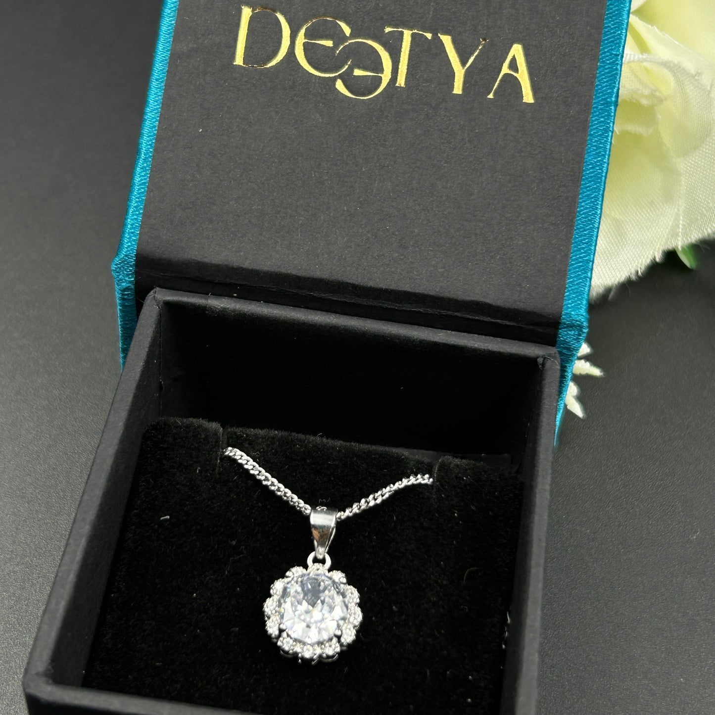 Silver Solitaire Pendant - Minimal Pendant (5)