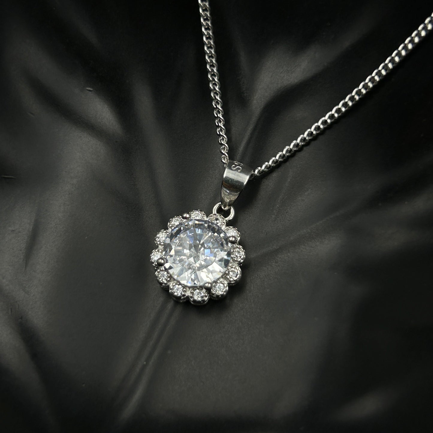 Silver Solitaire Pendant - Minimal Pendant (5)