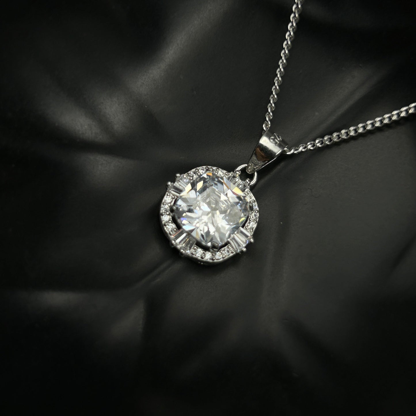 Silver Solitaire Pendant - Minimal Pendant (6)