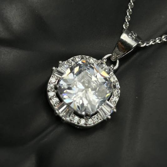 Silver Solitaire Pendant - Minimal Pendant (6)