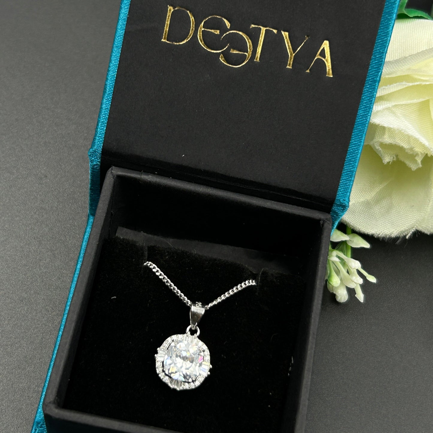 Silver Solitaire Pendant - Minimal Pendant (6)