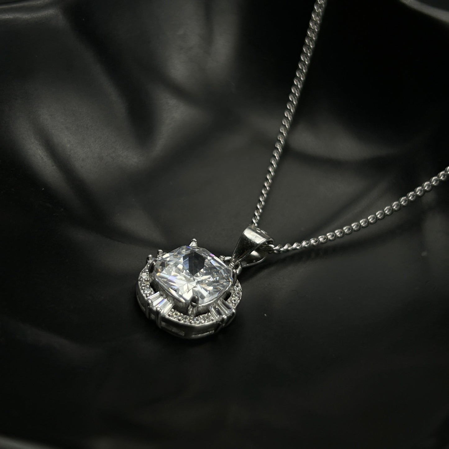 Silver Solitaire Pendant - Minimal Pendant (6)