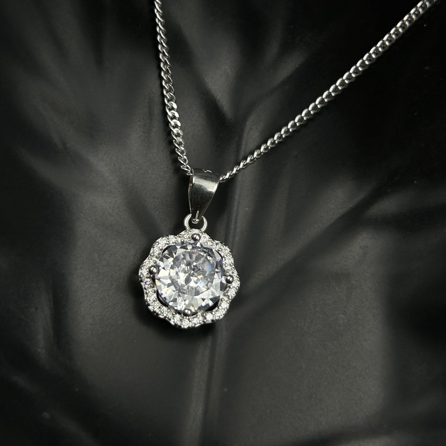 Silver Solitaire Pendant - Minimal Pendant (7)