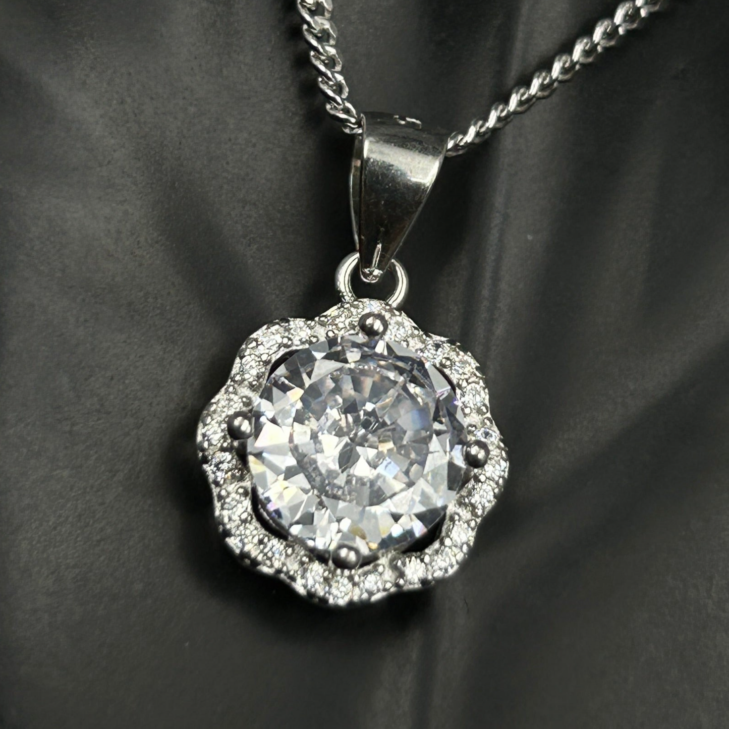 Silver Solitaire Pendant - Minimal Pendant (7)