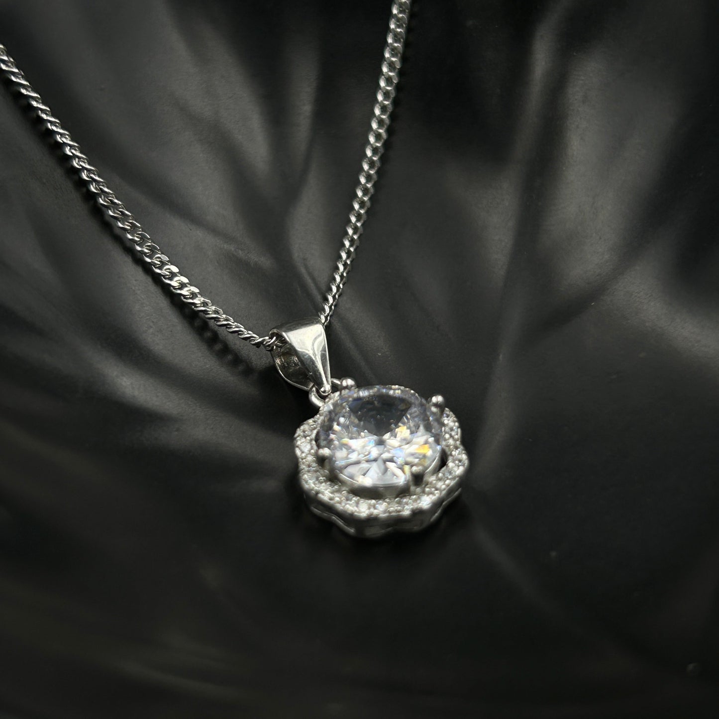 Silver Solitaire Pendant - Minimal Pendant (7)